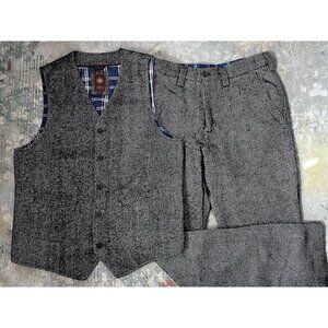 Territory Ahead 2pc Herringbone Suit Vest Sz Small Pants 32x32 Mens Career
